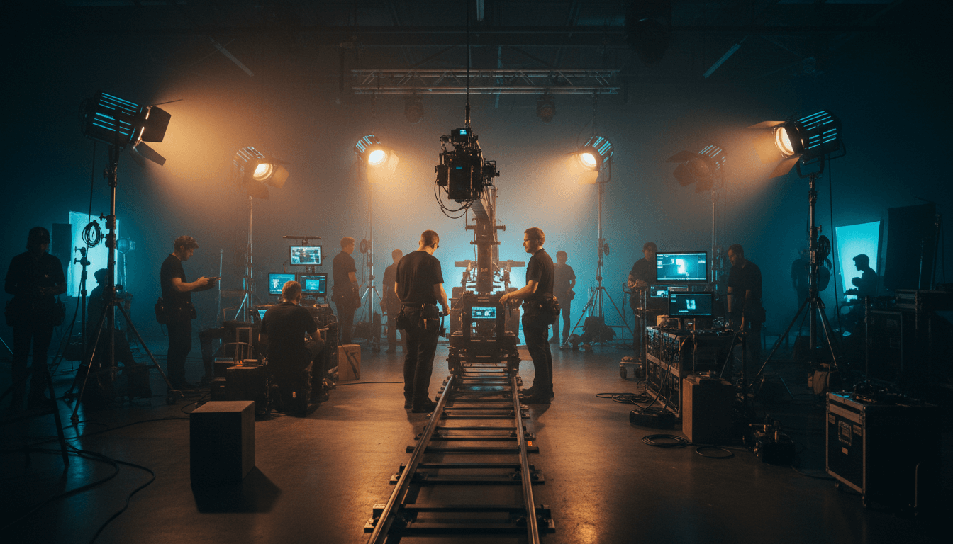 Studio commercial shoot